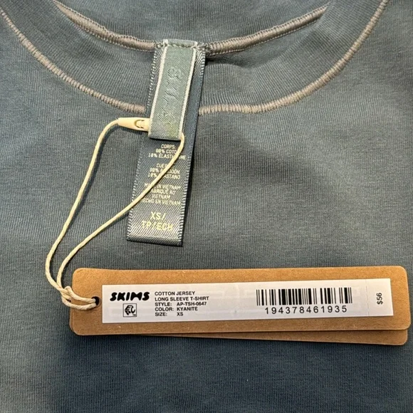 SKIMS Long Sleeve Top in Slate Gray - Picture 11 of 11